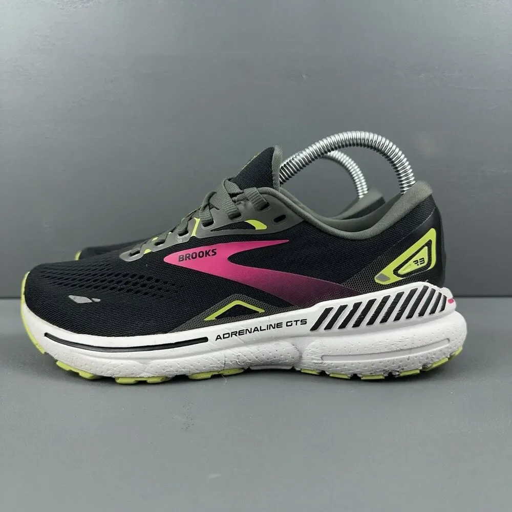 Brooks Adrenaline GTS 23 1203811D037 Black Running Shoes Sneakers Womens 7.5 B
